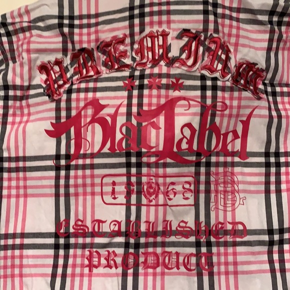 {Blac Label Pink} NWT 3/4 Sleeve Button Down S - Picture 6 of 10